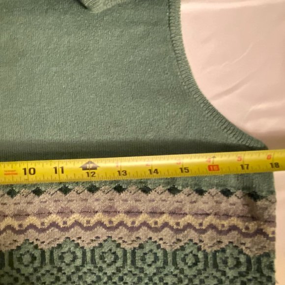 Rafael Sleeveless Sweater Size L Teal NWT - Picture 6 of 7